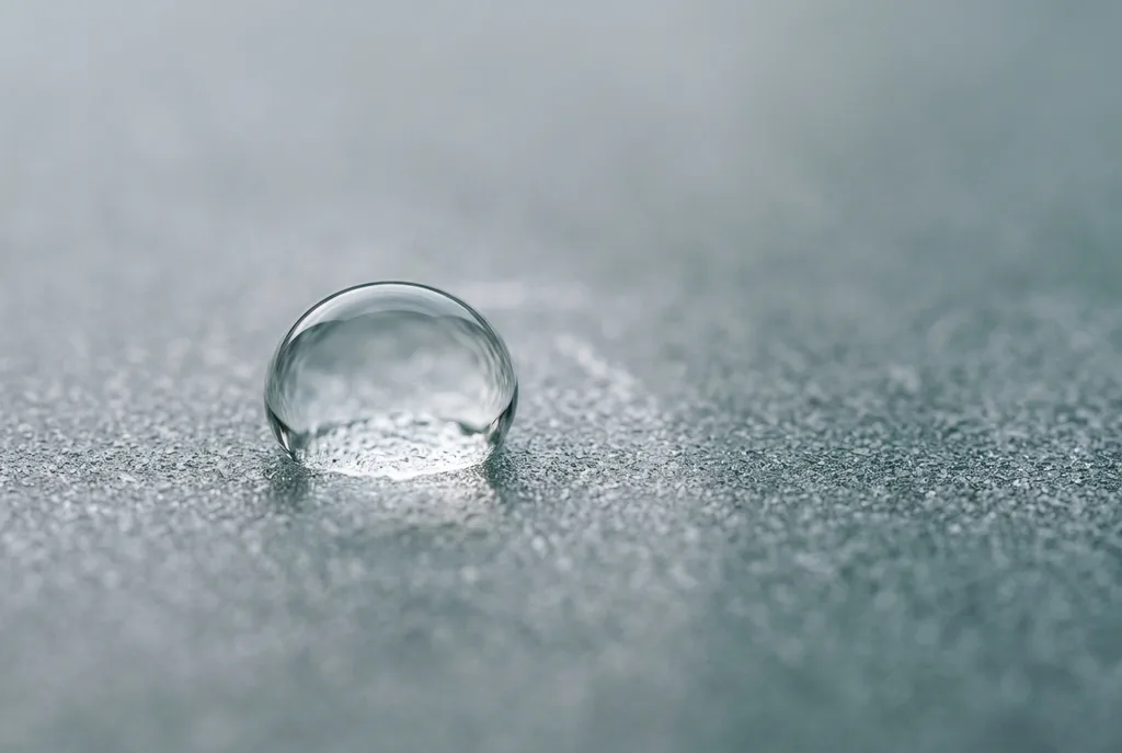 Makroaufnahme: Frostglas-Textur