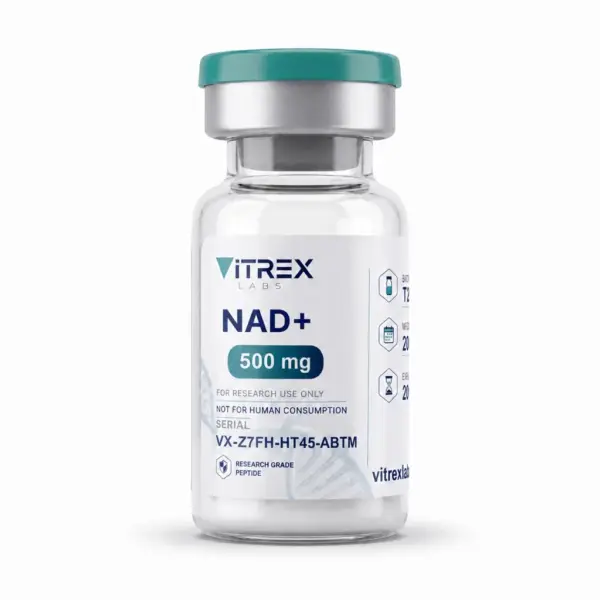 NAD+ 500 mg – Vitrex Labs Vial mit Seriennummer